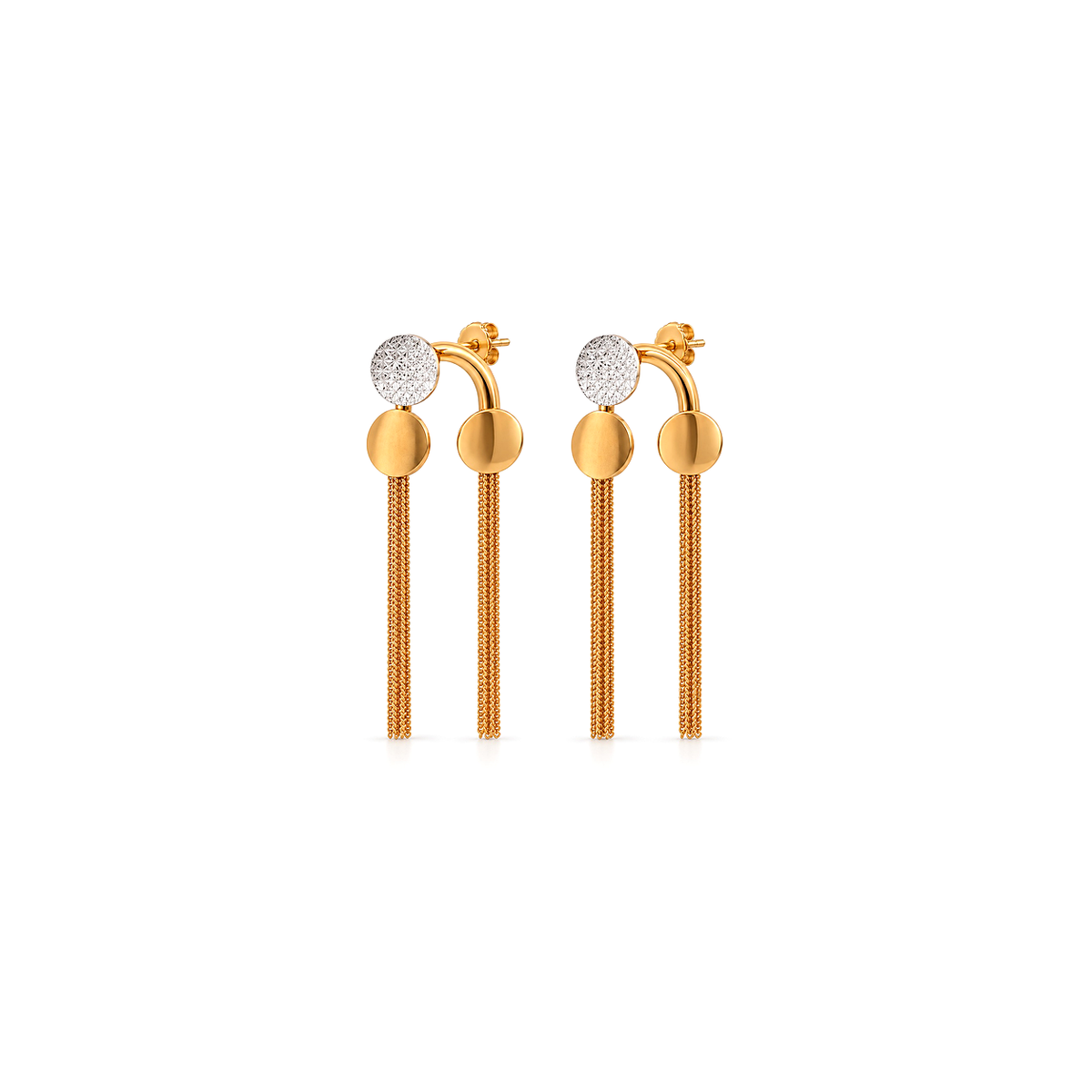 18K Gold Half Set with Graduated Circles Design