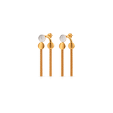 18K Gold Half Set with Graduated Circles Design