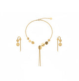 18K Gold Half Set with Open Necklace Circle Design