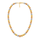 18K Gold Half Set with Colorful Shiny Beads Design