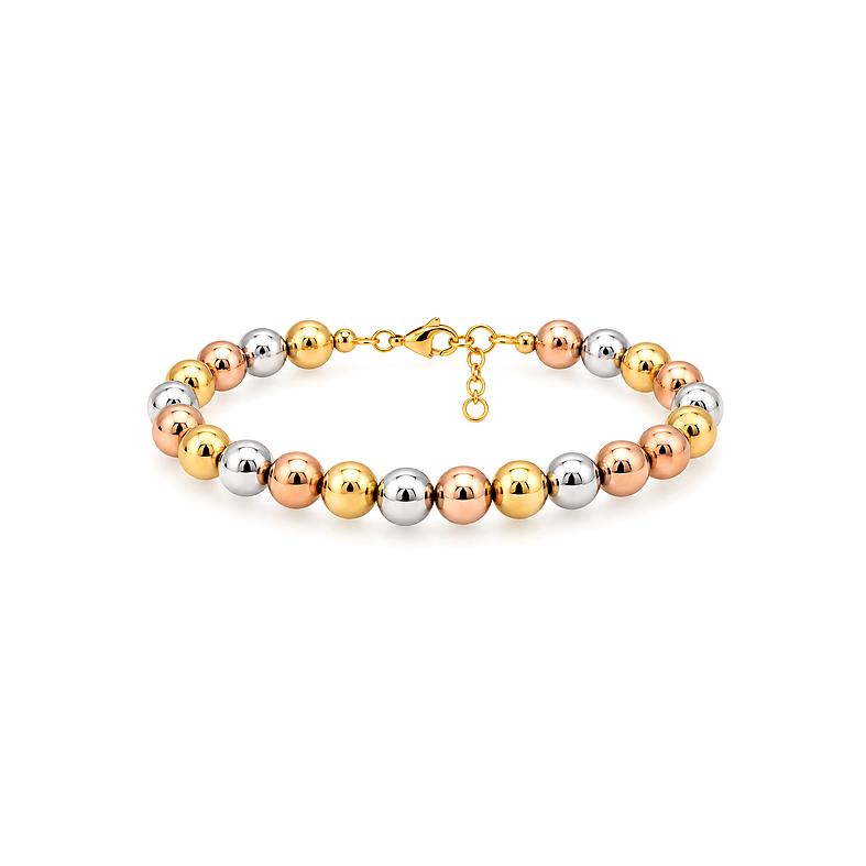 18K Gold Half Set with Colorful Shiny Beads Design