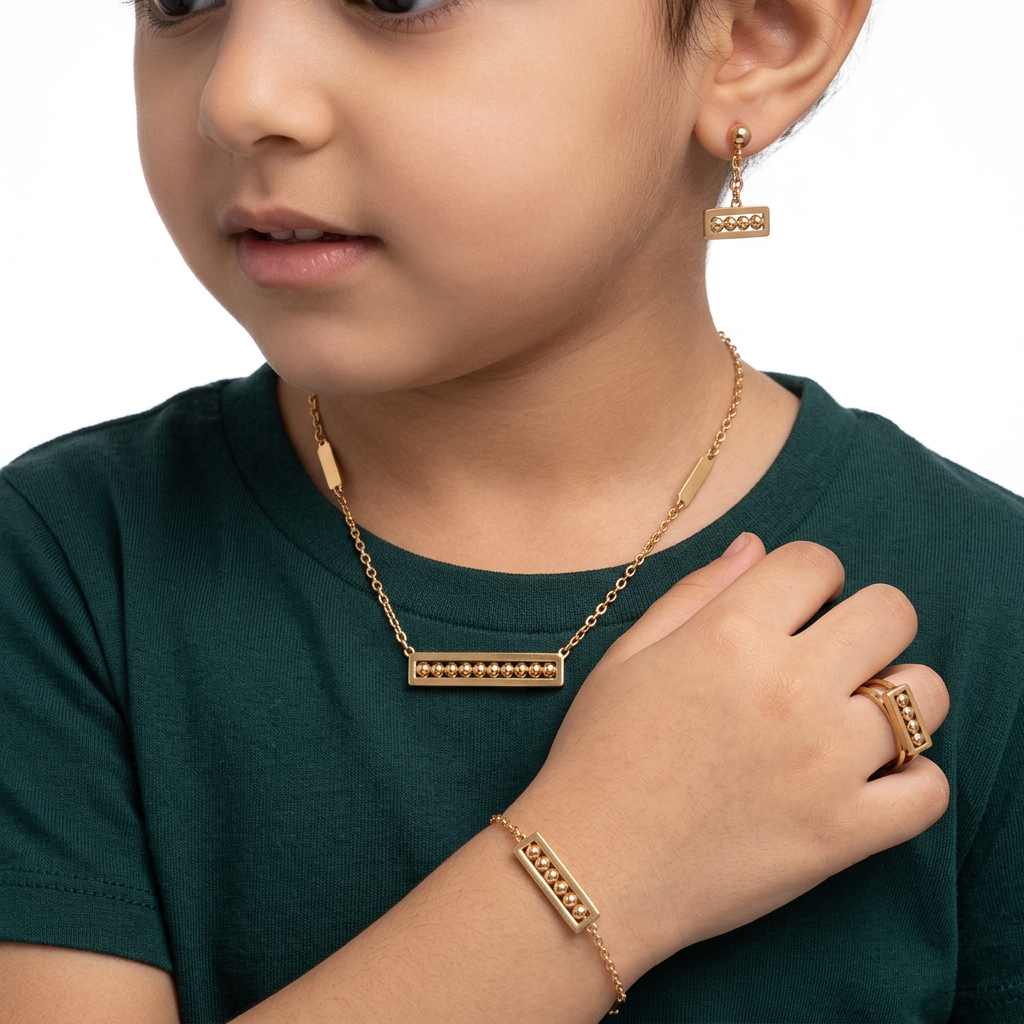18K Gold Kid's  Bead Design Set