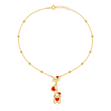 18K Gold Kids Set with Playful Cat Design