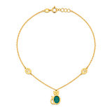 18K Gold Kids Set with Cats Design