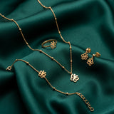 Children's 18K Gold Set with Elegant Butterfly Design