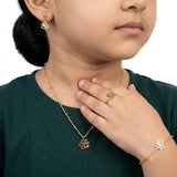 Children's 18K Gold Set with Elegant Butterfly Design