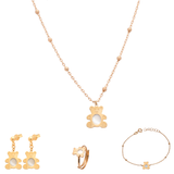 طقم أطفال ذهب عيار 18 تصميم دب