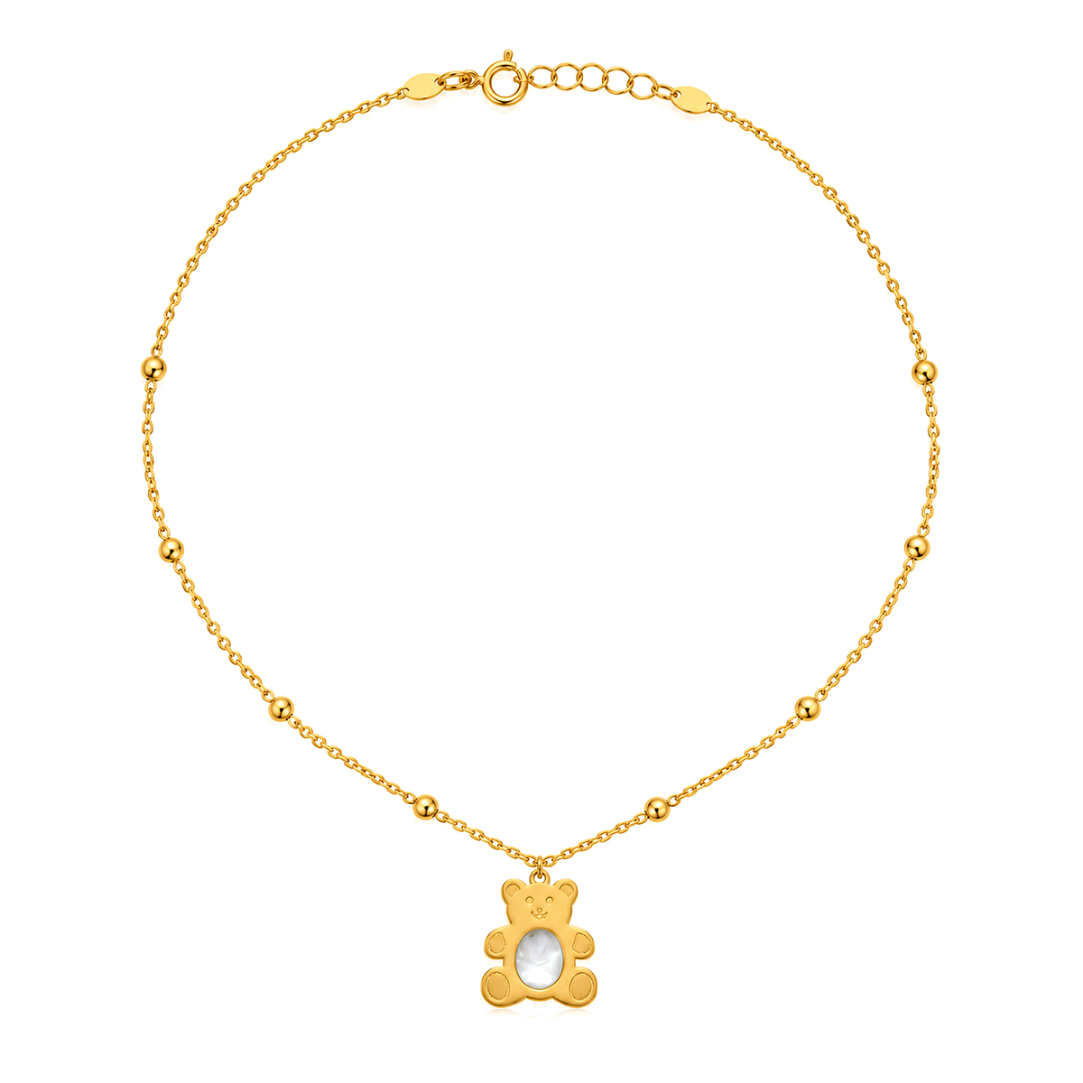 18K Gold Kids Set with Bear Design