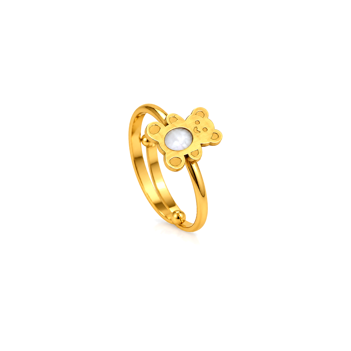 18K Gold Kids Set with Bear Design