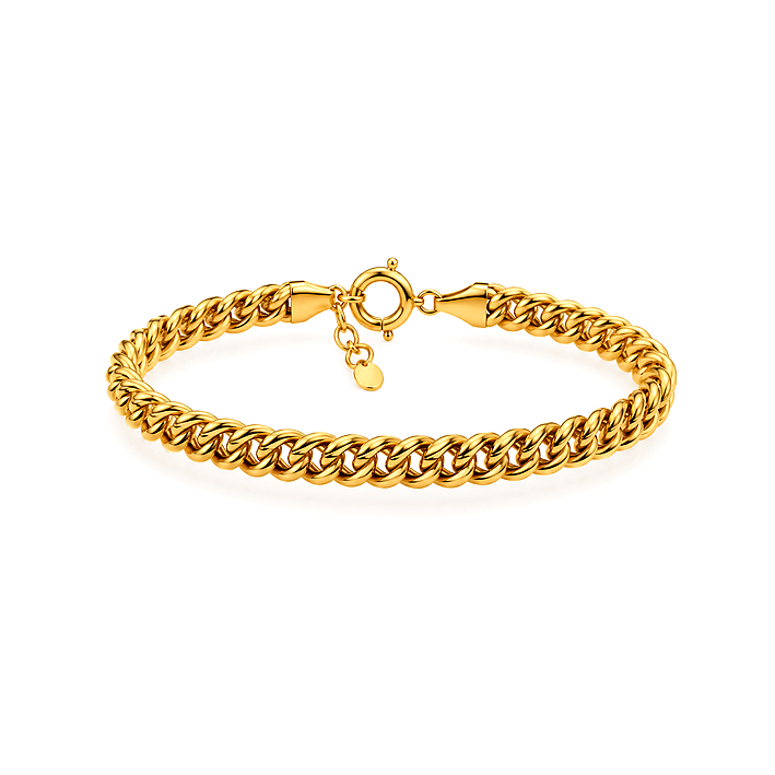 18K Gold Set with Wide Glossy Design