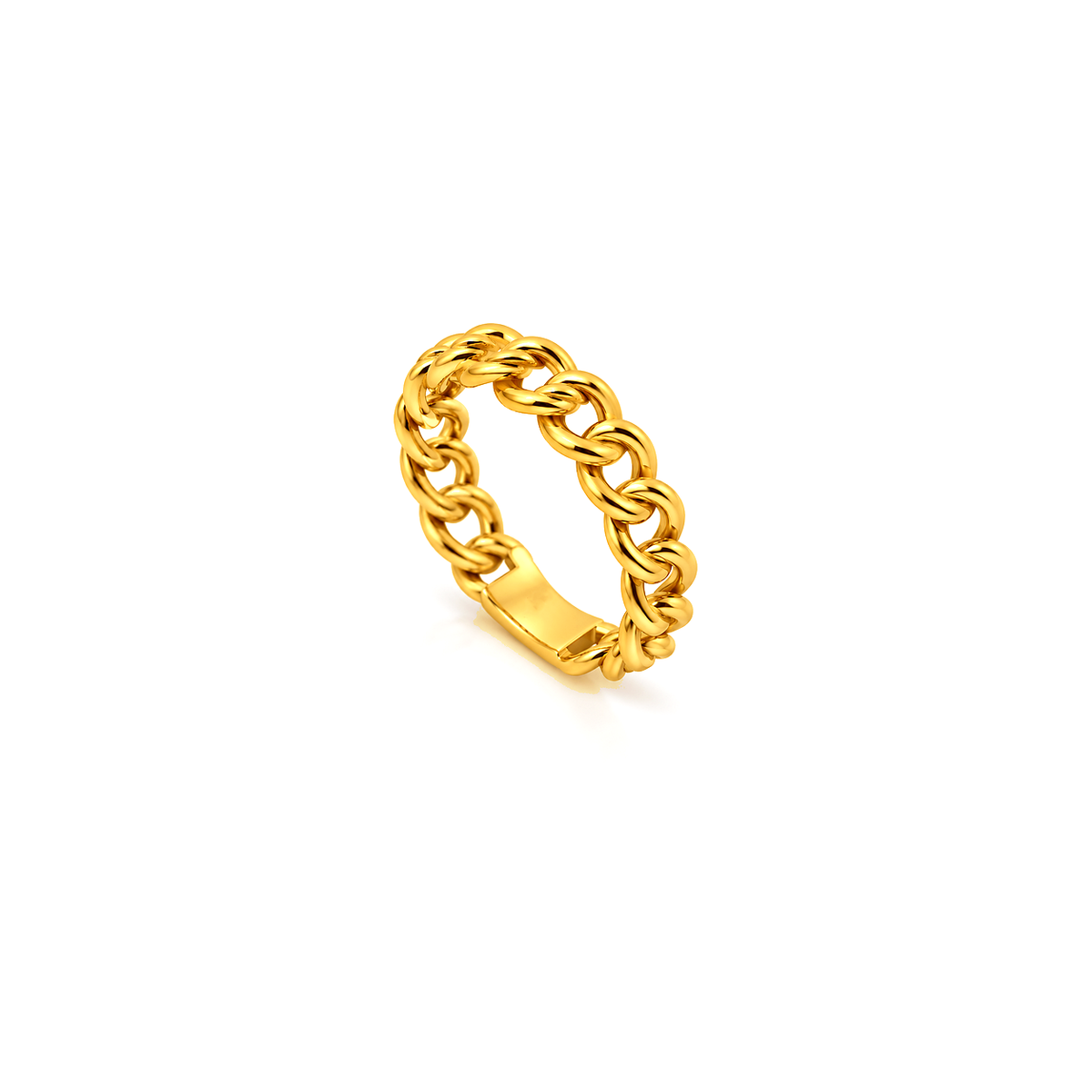 18K Gold Set with Wide Glossy Design