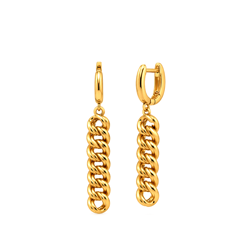 18K Gold Set with Wide Glossy Design