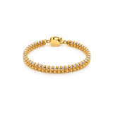18K Gold Set with Double Shiny Bezel Choker
