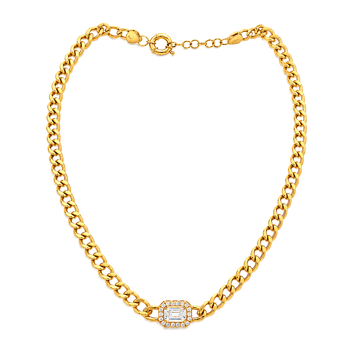 18K Gold Set, Wide Earrings with A Square Stone