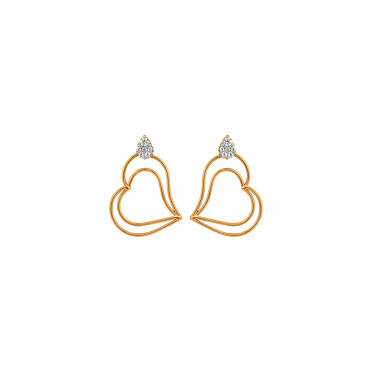 18K Gold Set with Heart Design