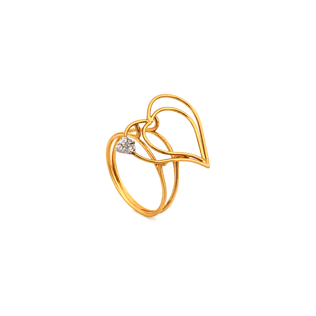18K Gold Set with Heart Design
