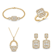 18K Gold Half Set with Happy-Making Gemstones