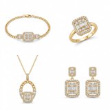 18K Gold Half Set with Happy-Making Gemstones