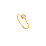 18K Gold Ring with Smooth Polished Band Design