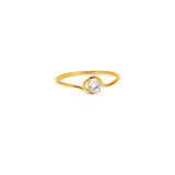 18K Gold Ring with Smooth Polished Band Design