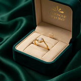 18K Gold Ring with Smooth Polished Band Design