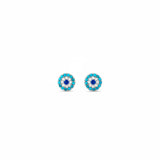 18K Gold Earrings with Distinctive Turquoise Gemstones