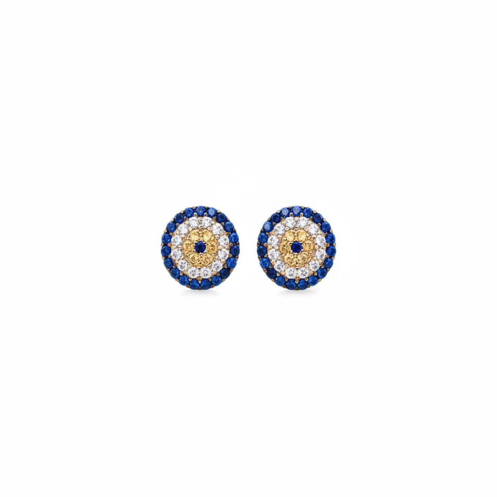 18K Gold Earrings with Luxurious Embellished Design
