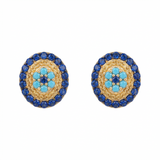 18K Gold Earrings with Embellished Design