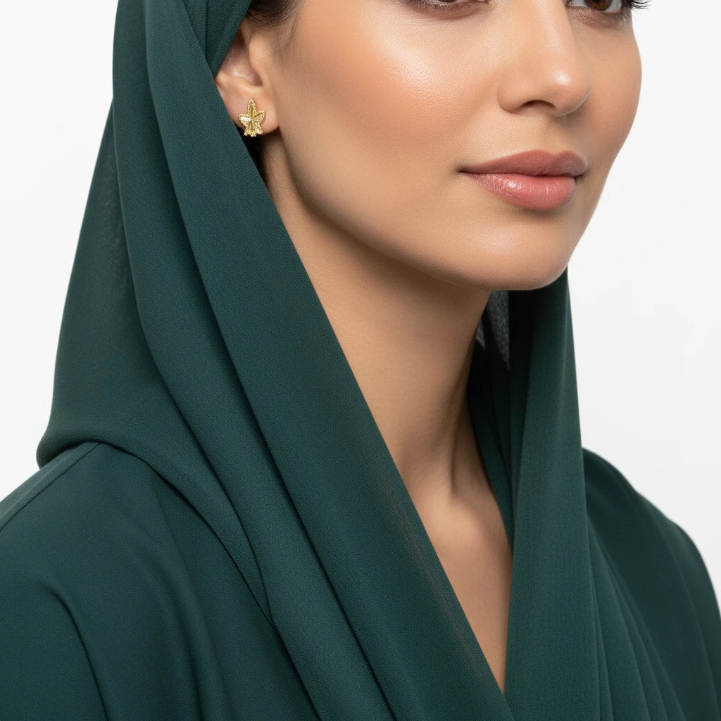 أقراط ذهب عيار 18 نجمة البحر