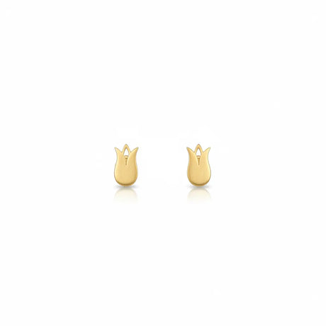 18K Gold Nilumbo Earrings with Lotus Flower Design