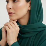 حلق ذهب عيار 18 بتصميم زهور متشابكة
