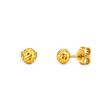 18K Gold Earrings with Oval Design