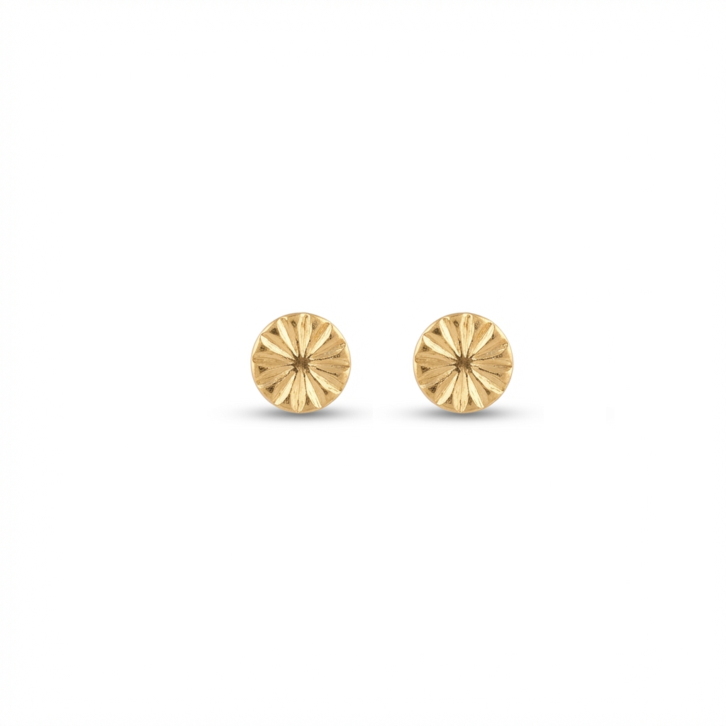 18K Gold Earrings with Classic Design
