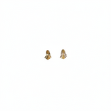 18K Gold Earrings with Small Ornate Design