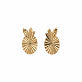 18K Gold Pineapple Shape Earrings