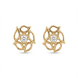 18K Gold Earrings with Loving Flowers Design
