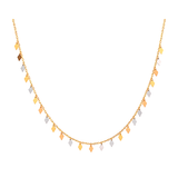 18K Gold Necklace Symmetrical Cutouts Design