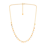 18K Gold Necklace Symmetrical Cutouts Design