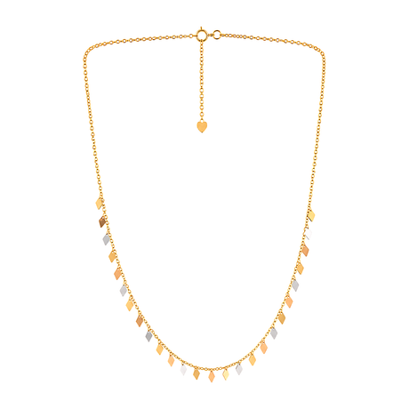 18K Gold Necklace Symmetrical Cutouts Design
