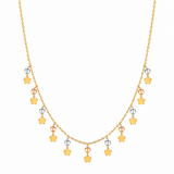 18K Gold Necklace Stars Design