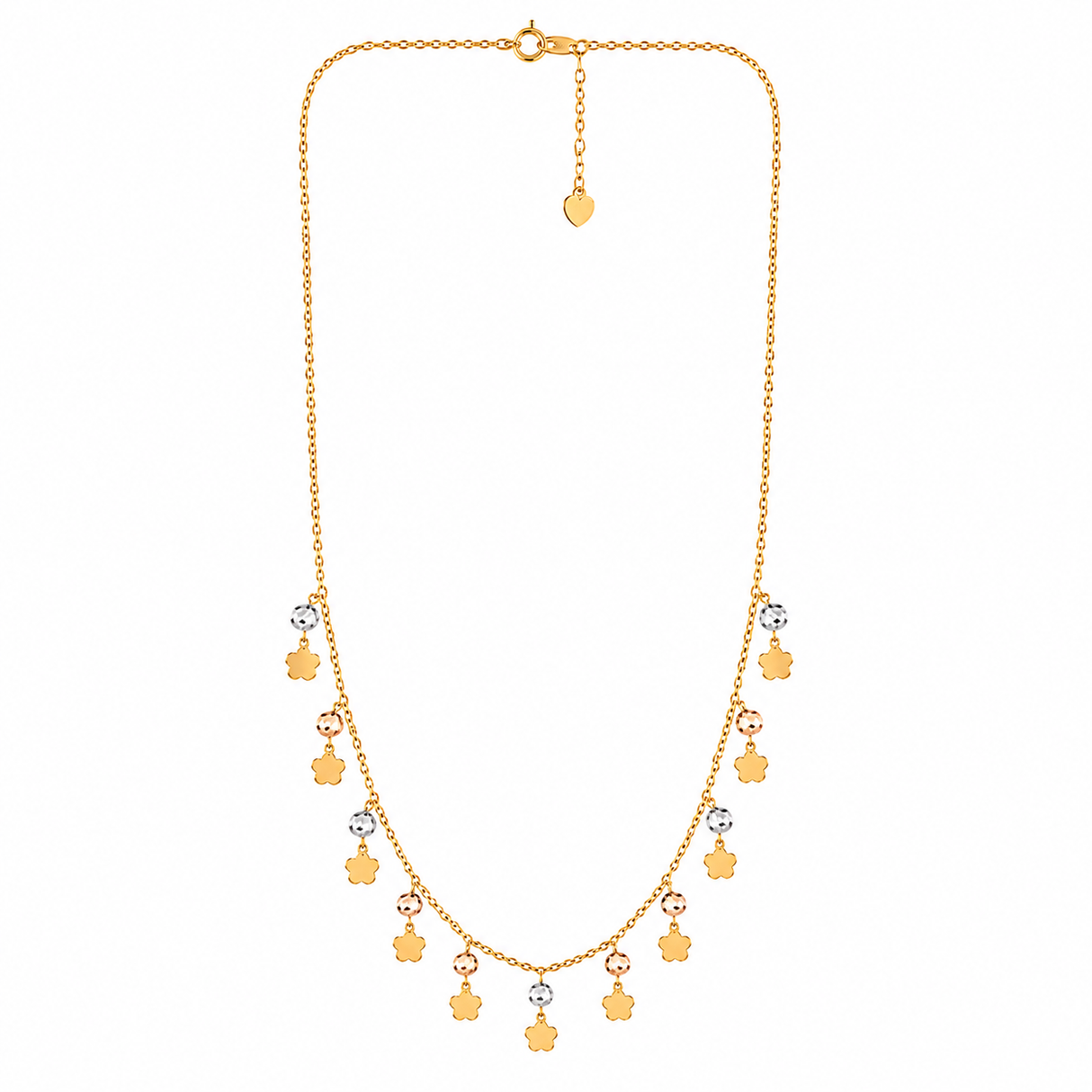 18K Gold Necklace Stars Design