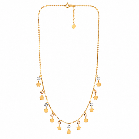 18K Gold Necklace Stars Design