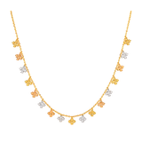 18K Gold Necklace Small Flowers Design