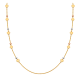 18K Gold Shawl Necklace Heart & Palm Design