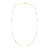 18K Gold Shawl Necklace Heart & Palm Design