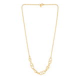 18K Gold Necklace with Knotted Circles
