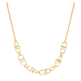 18K Gold Necklace with Knotted Circles