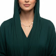 18K Gold Necklace with Side Dangling Pendant
