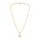 18K Gold Necklace with Eye Design