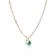 18K Gold Necklace with Embellished Elephant Pendant